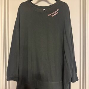 Old Navy Gray Sweatshirt with Pink Text